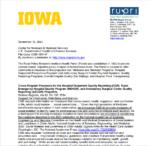 Image of front page of comment letter.