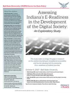 Assessing Indiana's E-Readiness in the Development of the Digital Society 2017 (Cover Image)