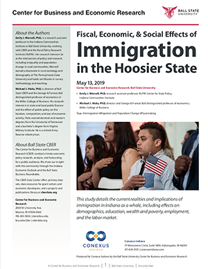 Fiscal, Economic, and Social Effects of Immigration in the Hoosier State 2019 (Cover Image)