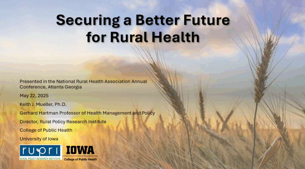 Cover slide for Keith Mueller presentation to NRHA 2025