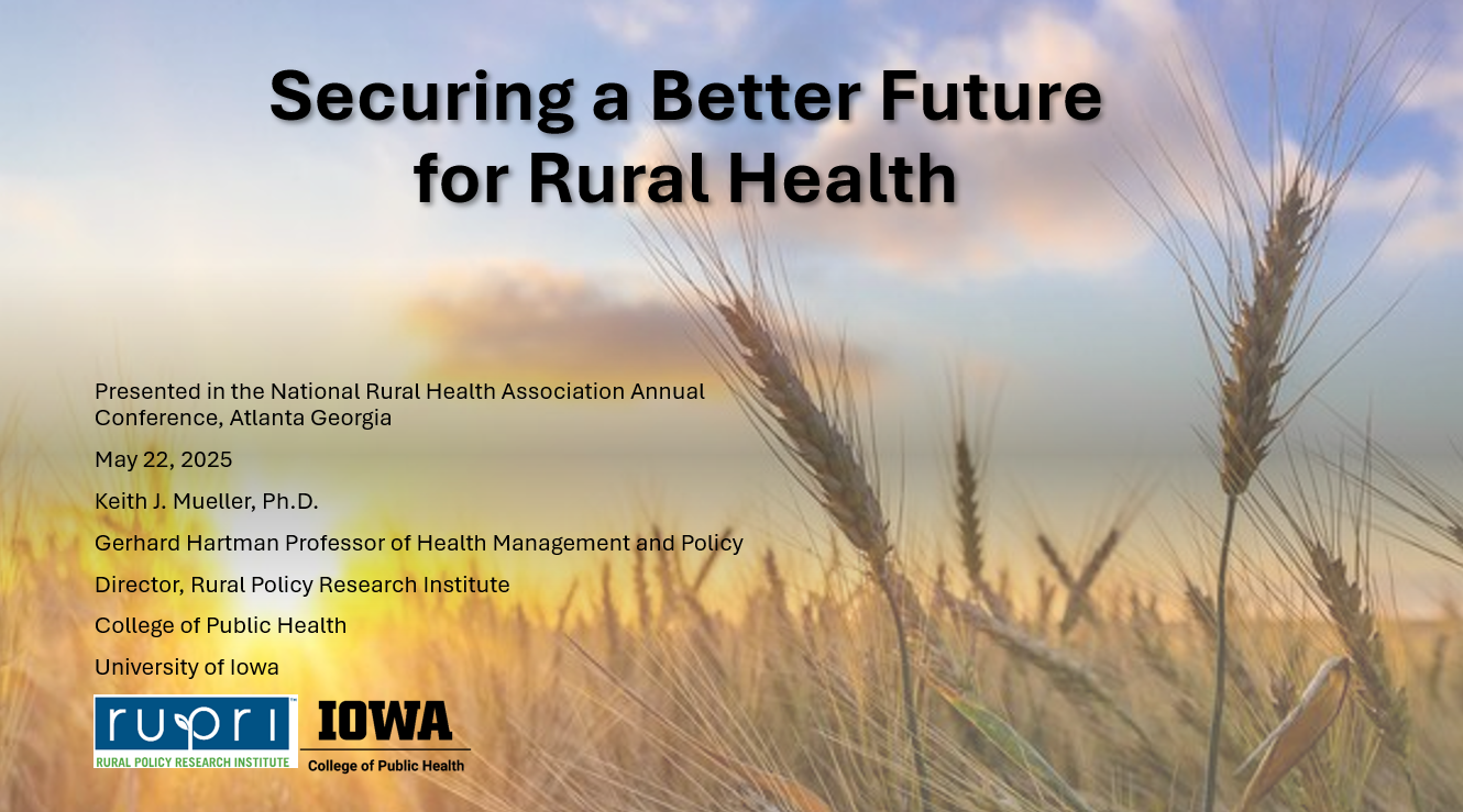 Cover slide for Keith Mueller presentation to NRHA 2025